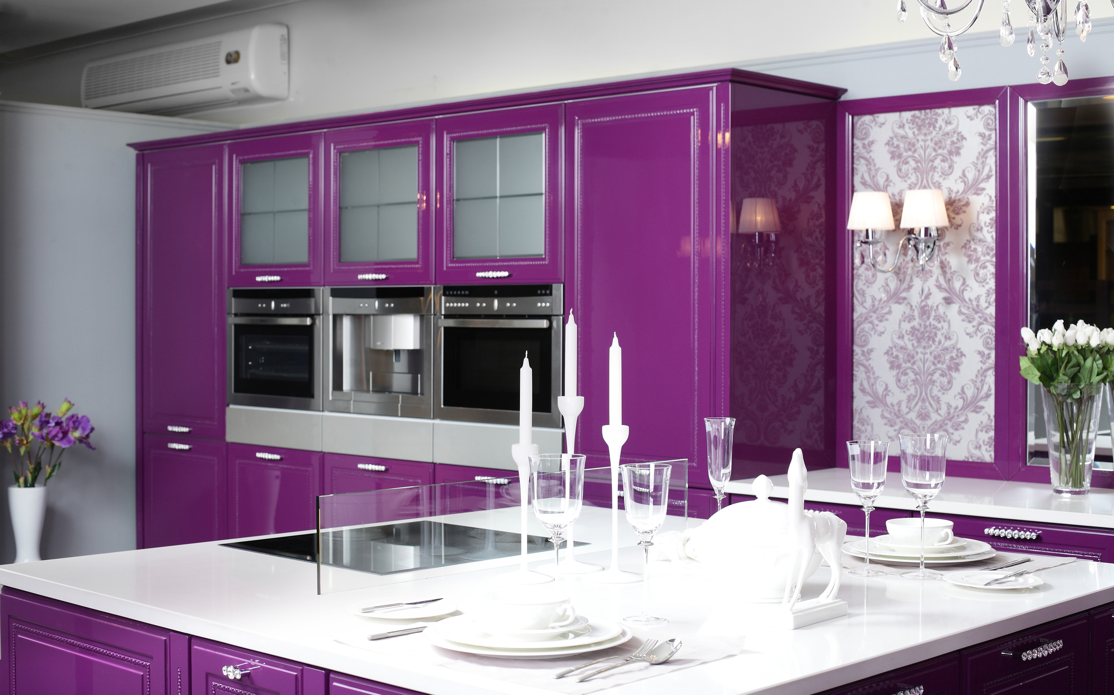 Кухня классика современная фиолет